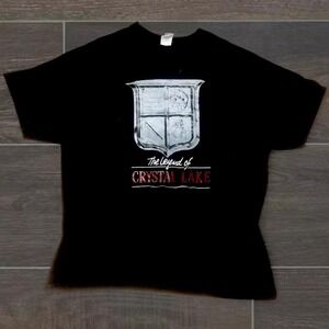 Black and white skater Crystal Lake horror tee